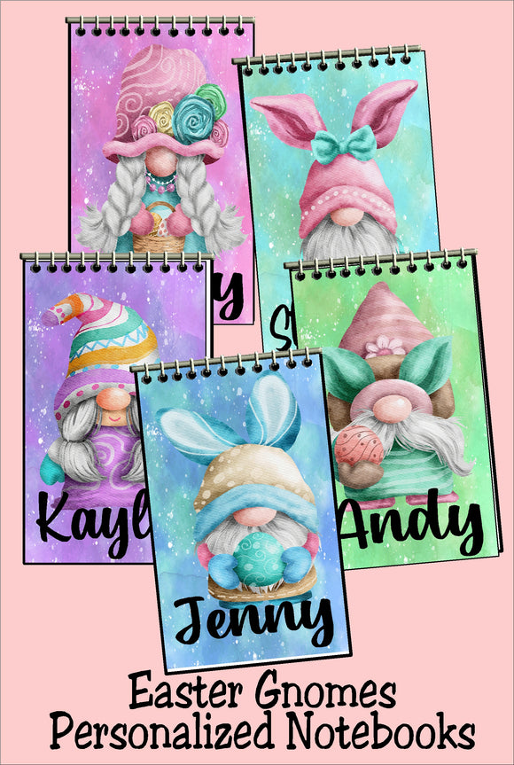Easter Gnomes Personalized Notebook Basket Stuffers