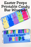 Happy Easter to one of my favorite Peeps! This printable candy bar wrapper is the perfect addition to your Easter party or to your kids' Easter baskets.  With a cute peeps Easter bunny graphic on the front, it adds a sweet treat and sentiment that also doubles as an Easter card.