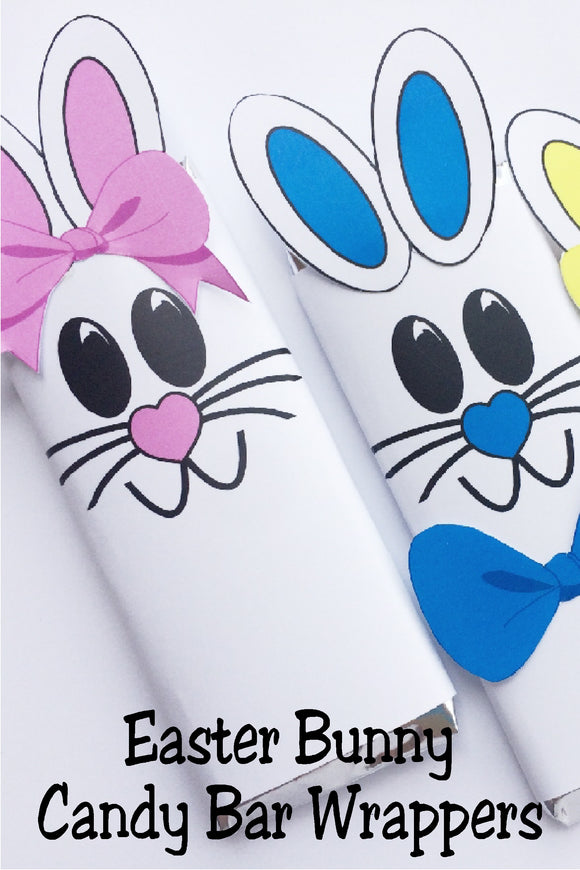 Celebrate Easter with some one you love by giving them this cute Easter bunny candy bar.  This candy bar is the perfect addition to an Easter basket or class party.