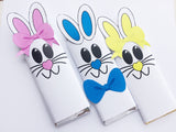 Yellow Easter Bunny Candy Bar Wrapper