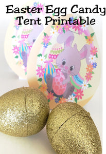 Make a super cute and easy party favor for your Easter party.  These candy tents are easy to put together and are a fun treat to give to your Sunday school class, your friends, or your kids.