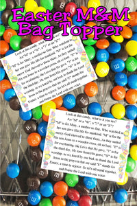 This printable bag topper is perfect for remembering the true meaning of Easter this holiday. It would make a great basket stuffer or class gift for your Sunday School class.