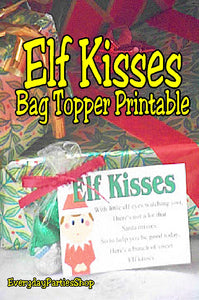 These Elf Kisses are so cute and perfect for my Elf on the Shelf to give the kids at Christmas. What a great party favor or treat these printables would be.