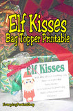 These Elf Kisses are so cute and perfect for my Elf on the Shelf to give the kids at Christmas. What a great party favor or treat these printables would be.