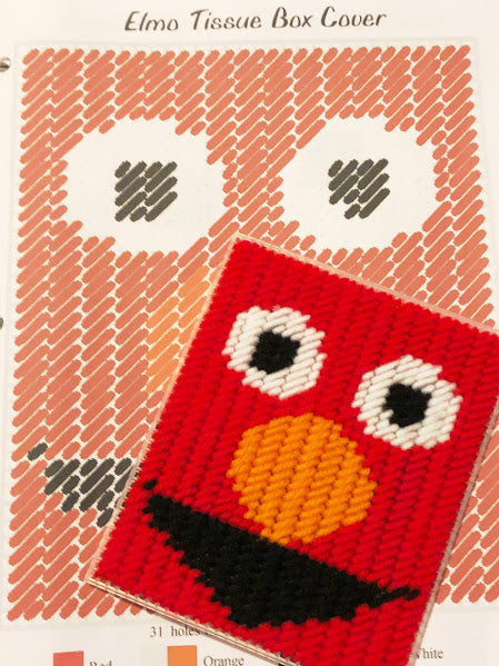 Sesame Street Pick Your Side Plastic Canvas Tissue Box Pattern