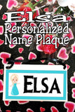 Elsa Personalized Name Plaque