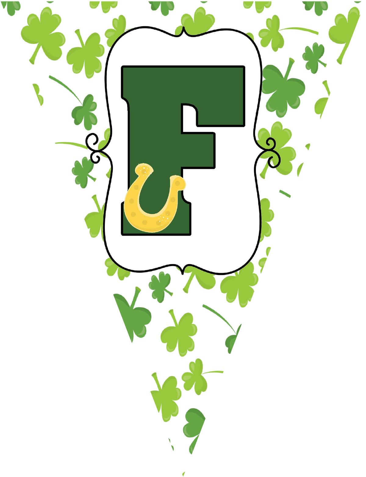 Lucky St Patrick's Day Monogram All Letters