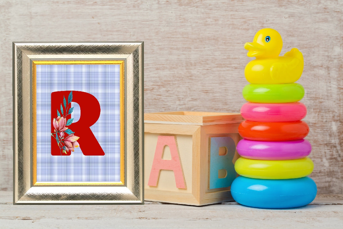 Fall Romantic Flowers Monogram Printable