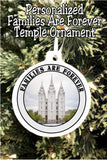 Celebrate families being forever with this Christmas ornament featuring your wedding picture and your favorite temple.  #familiesareforever #ldstemple #weddingornament #christmasornament