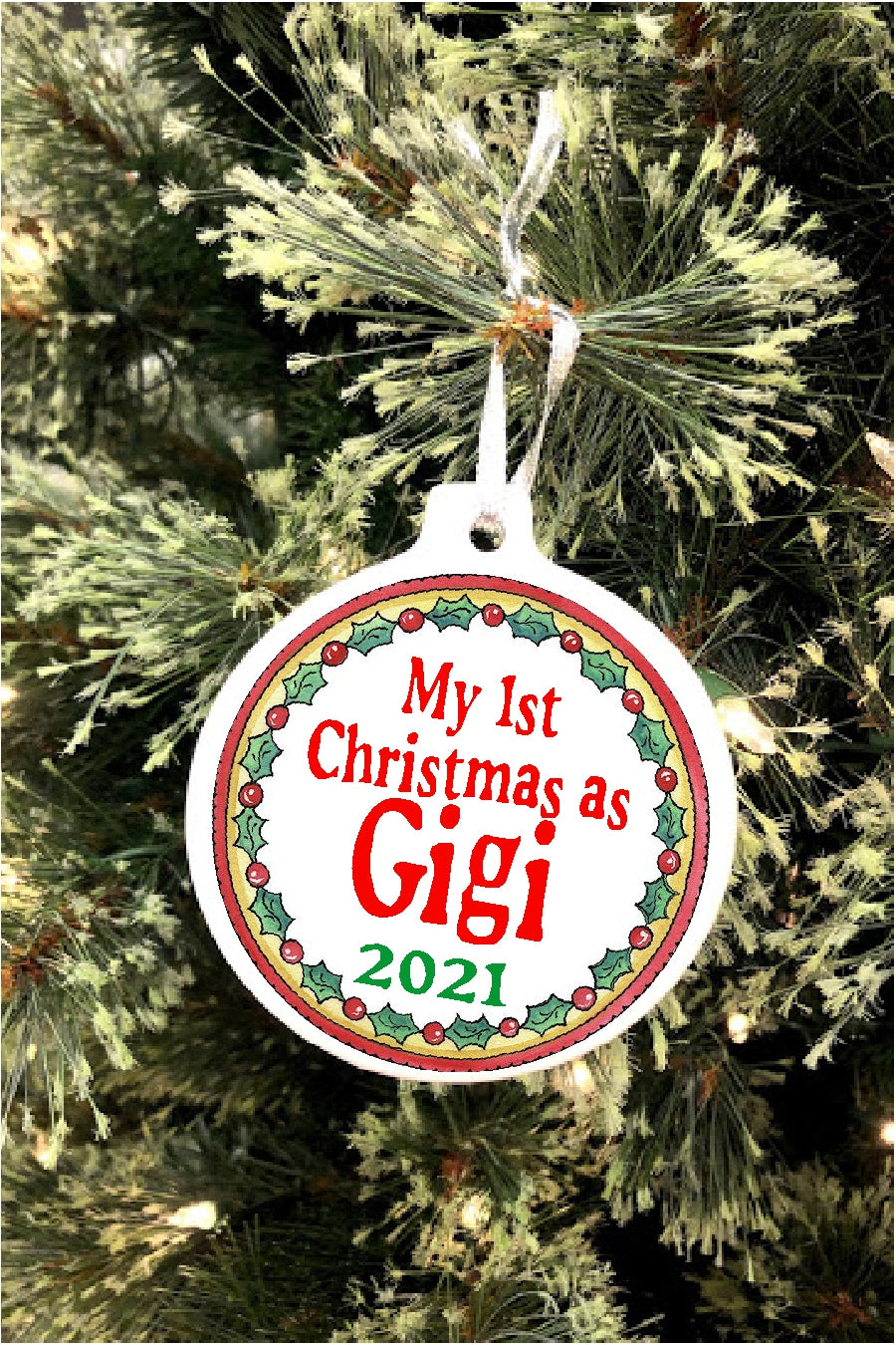First Christmas as Grandma Personalized Christmas Ornament