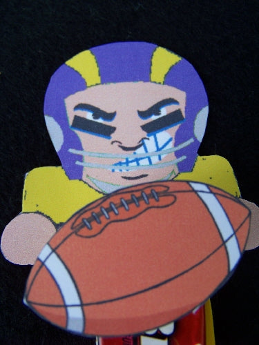 Football Purple and Gold Gum Head Printable and Directions