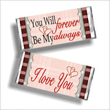 Forever and Always Valentine Candy Bar Wrapper Printable