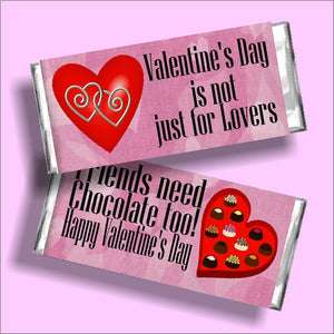 Friends Need Chocolate Valentine Candy Bar Wrapper