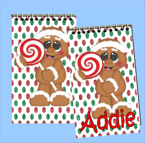 Gingerbread Personalized Stocking Stuffer Notebook