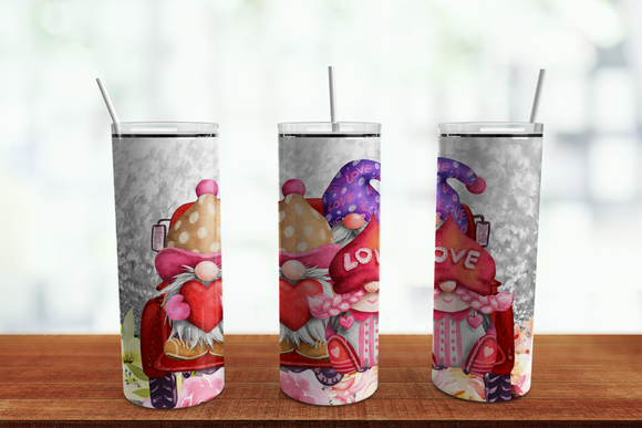 Valentine Gnome Truck 20 ounce Tumbler