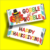 Gobble til you Wobble Thanksgiving Candy Bar Wrapper