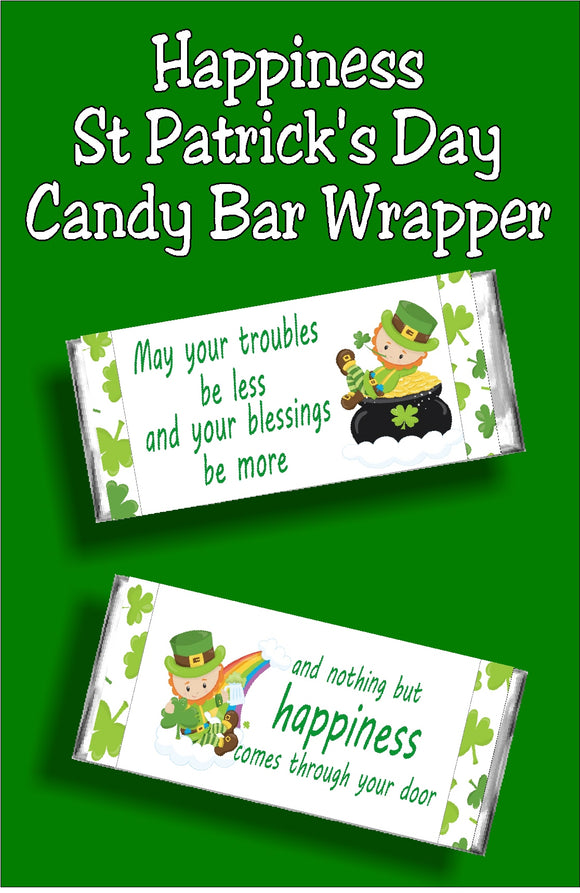 May your troubles be less and your blessings be more...and nothing but happiness comes through your door. This beautiful St Patrick's day candy bar is the perfect card for spreading some Irish cheer this March.