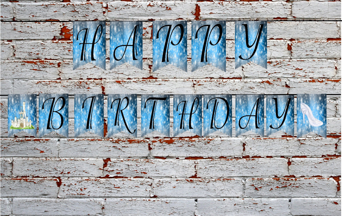 Cinderella Alphabet Printable Banner