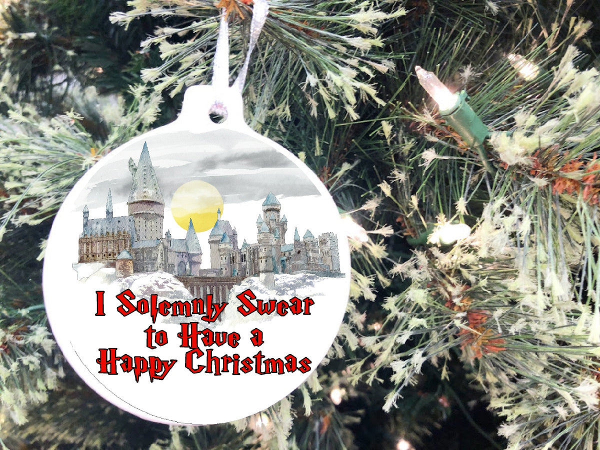 Hogwarts Couple Personalized Christmas Ornament