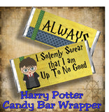 Harry Potter Up To No Good Candy Bar Wrapper Printable