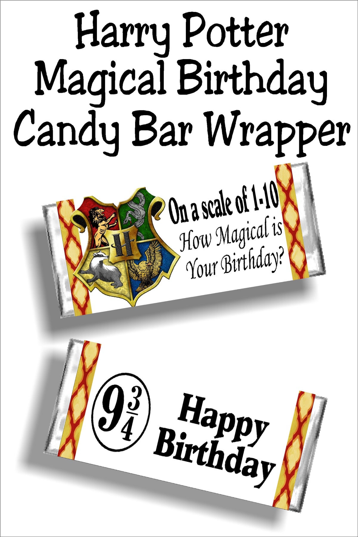 Harry Potter Candy Bar Wrapper Printable Set