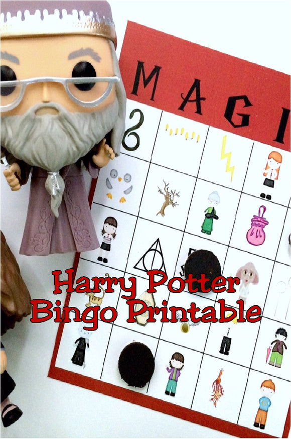 Play a fun printable bingo game at your Harry Potter birthday party. You can play with Harry, Ron, and Hermoine as you print out some party fun.