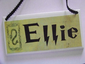 Harry Potter Slytherin Personalized Name Plaque