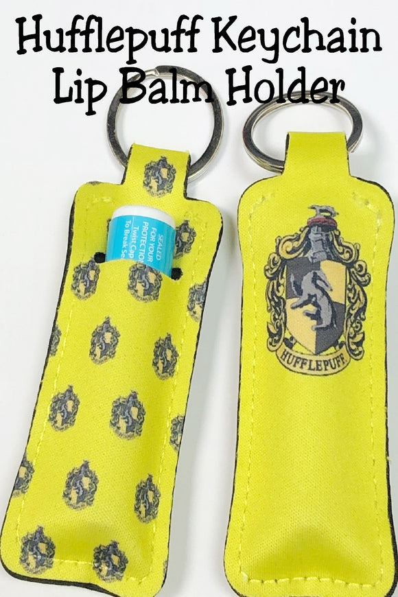 Hogwarts Houses Keychain Lip Balm Holder