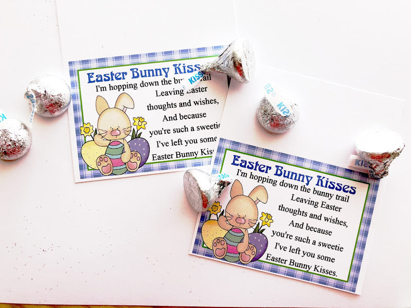 Easter Bunny Kisses Bag Topper Printable