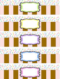 Sprinkles Ice Cream Topping Label Printables