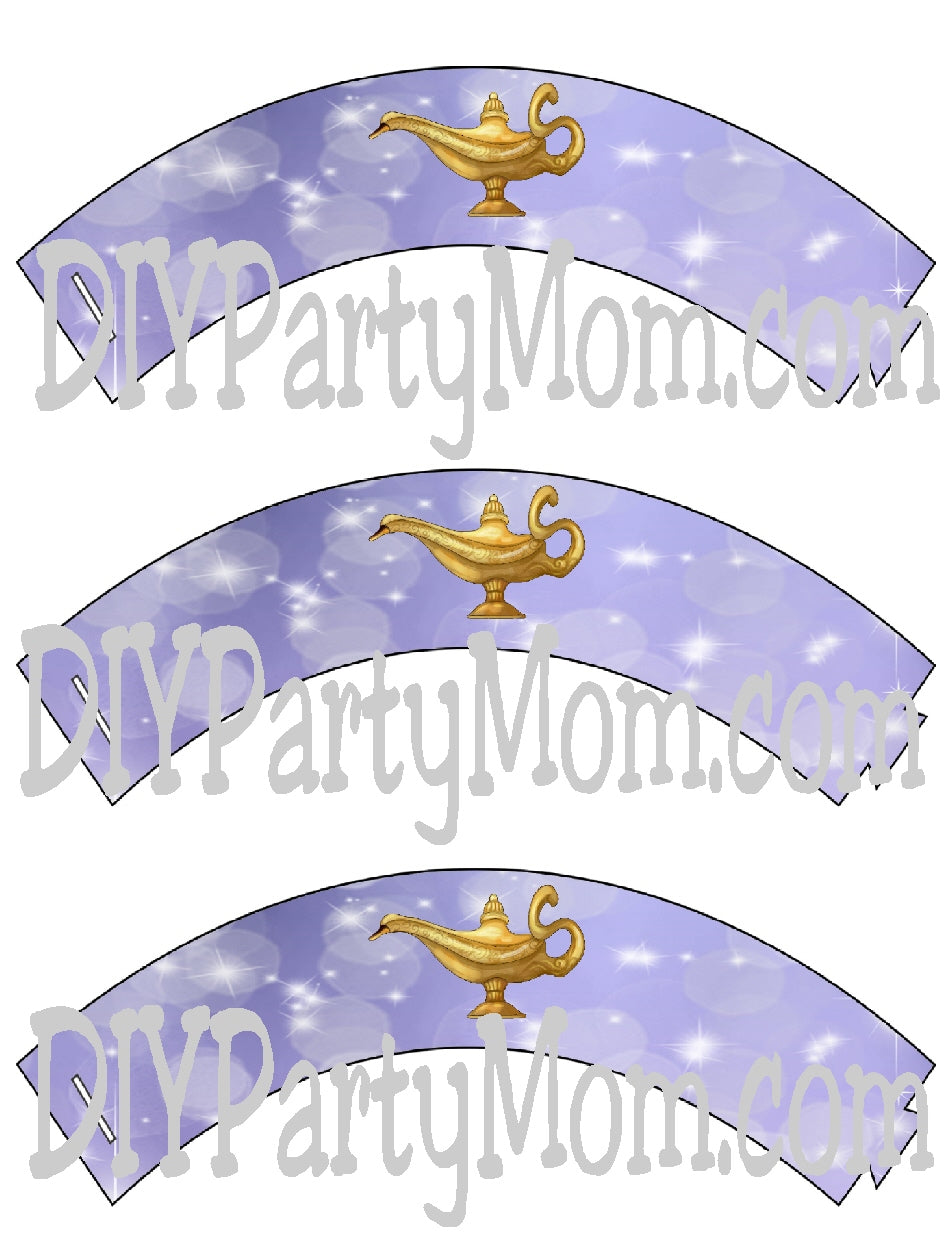 Jasmine Printable Cupcake Wrapper and Topper