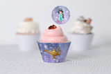 Jasmine Printable Cupcake Wrapper and Topper