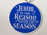 Kneeling Santa Baby Jesus Christmas Ornament