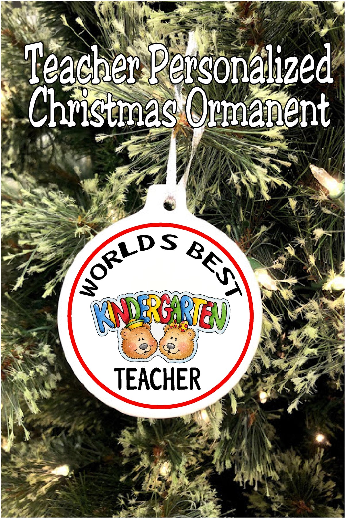 Teacher Personalized Christmas Ornament