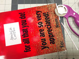 Thank You Gift Card Holder Large Candy Bar Wrapper