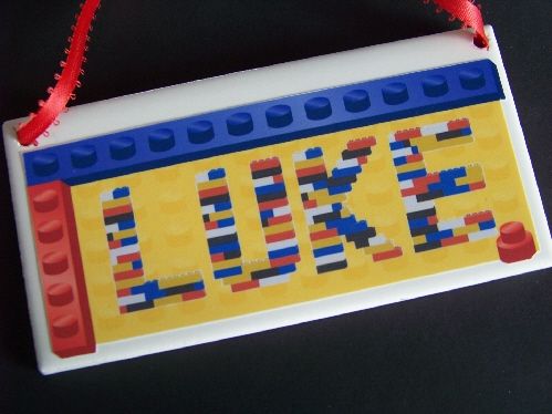 Lego Blocks Personalized Name Plaque