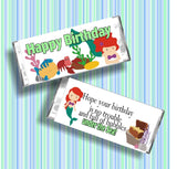 Little Mermaid Birthday Candy Bar Wrapper