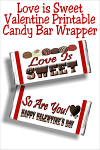 Love is Sweet Candy Bar Wrapper Printable