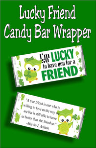 Lucky Friend Candy Bar Wrapper
