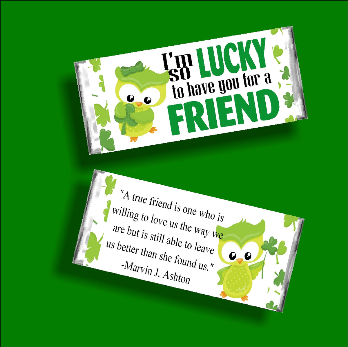 Lucky Friend Candy Bar Wrapper