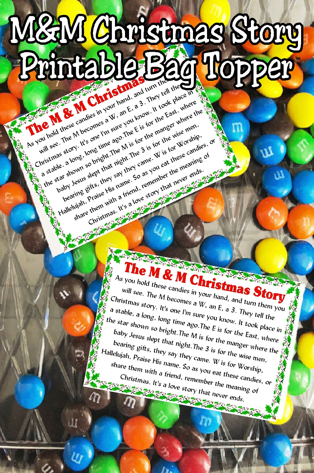 M&M Christmas Story Bag Topper – DIY Party Mom
