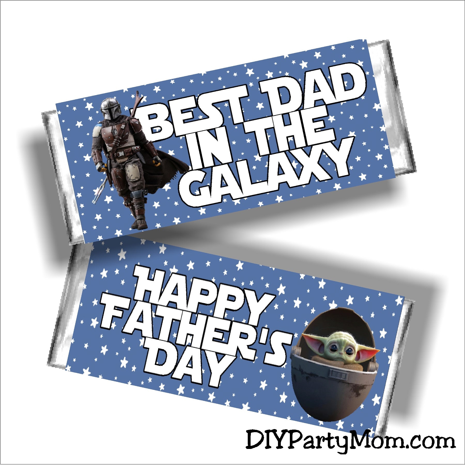 No lo hagas algun lado atlántico Star Wars Mandalorian Fathers Day Candy Bar Card – DIY Party Mom