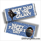 Star Wars Mandalorian Fathers Day Candy Bar Card