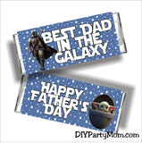 Star Wars Mandalorian Fathers Day Candy Bar Card