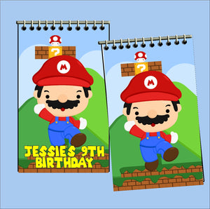Bring all your friends to your Super Mario party with these fun, personalized mini notebooks  Notebooks make great party favors or treats at your party and are the perfect way to say thank you for coming  #supermarioparty #supermariopartyfavors #personalizedparty