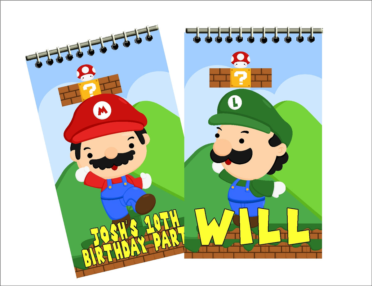 Super Mario Personalized Mini Notebooks