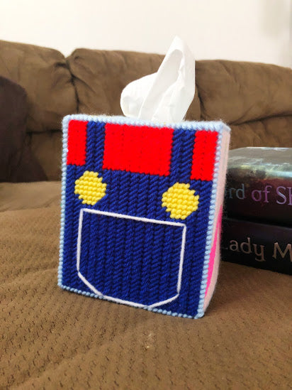 Mario Pick Your Side Plastic Canvas Tissue Box Pattern