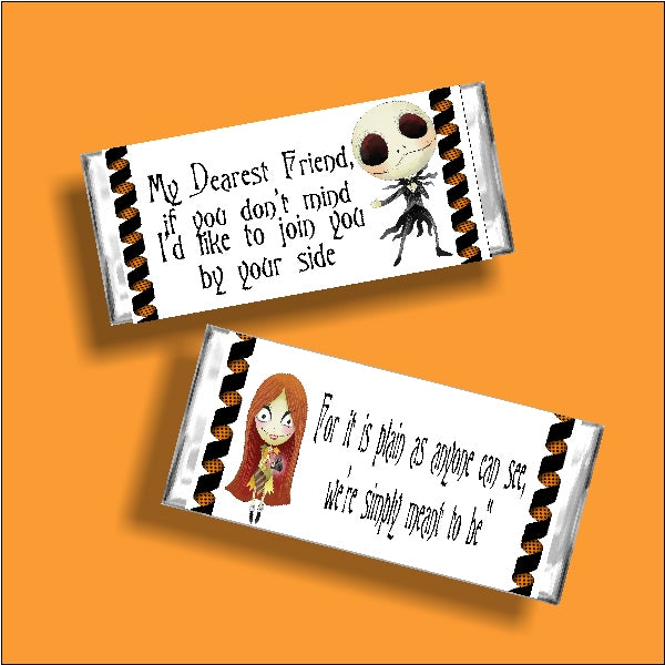 Meant to Be Nightmare Before Christmas Candy Bar Wrapper
