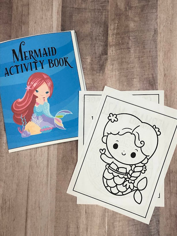 Mermaid Ineractive Book Mermaid Printable Activity Book and Crayon Box – DIY Party Mom