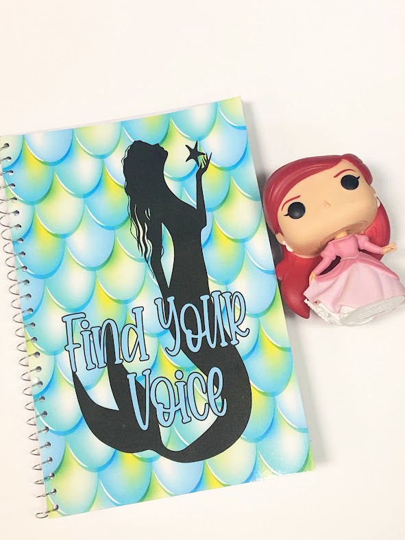Find Your Voice Mermaid Notebook Journal